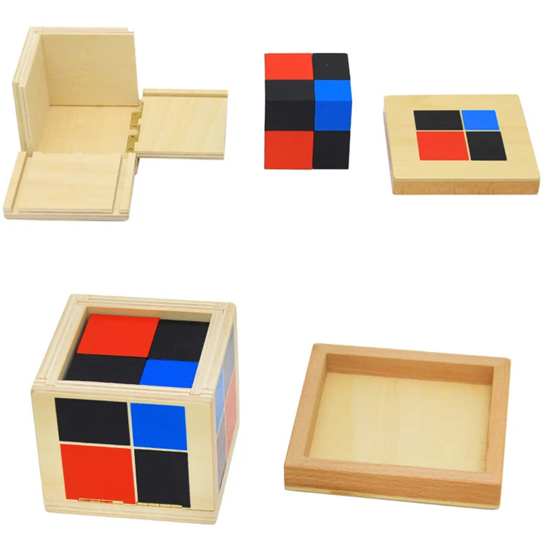 Baby Toy Montessori Materials Binomial Cube for Early Childhood Educational Preschool Training Learning Toys for Baby Great Gift