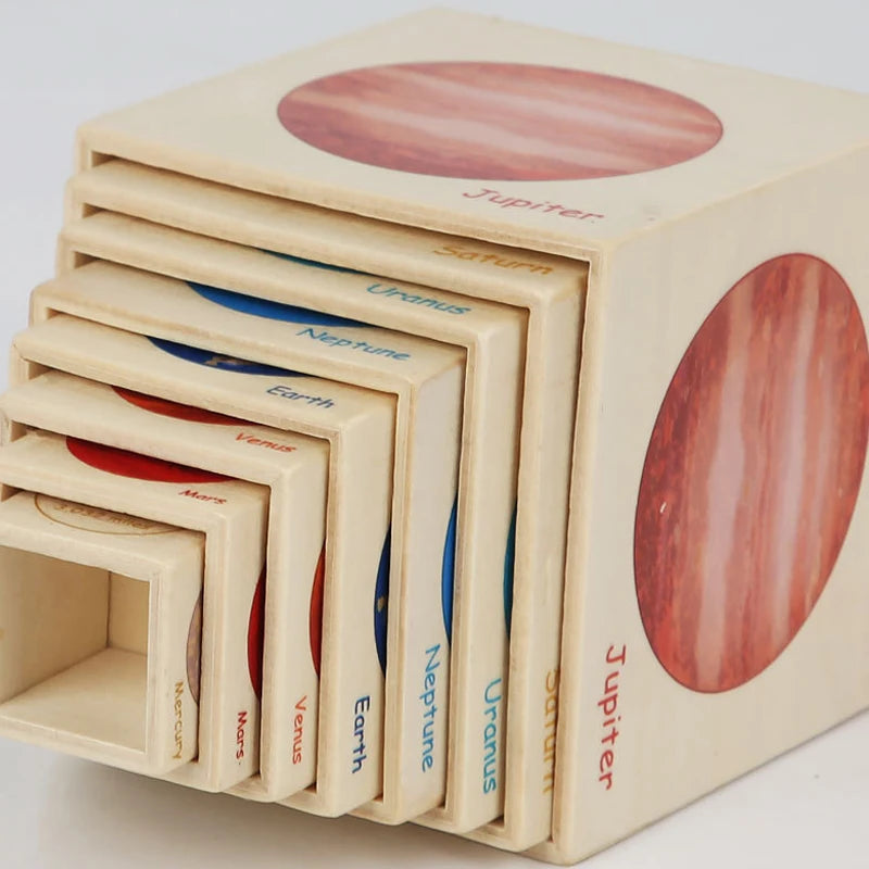 Montessori Solar System Planet Stacked Blocks