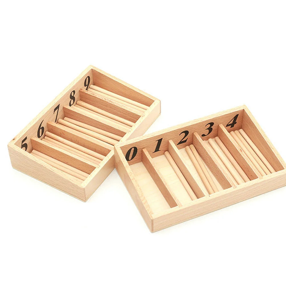 1 Set Counting Wooden Counting Rods with Storage Box Calculation Math Educational for Kids Children