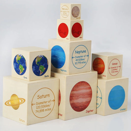 Montessori Solar System Planet Stacked Blocks