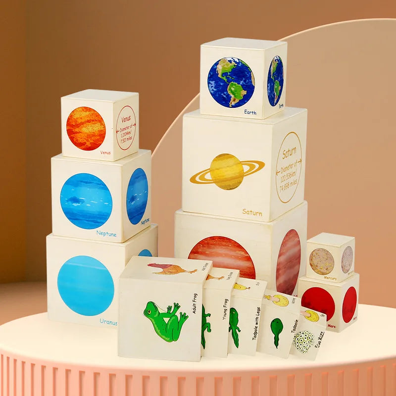 Montessori Solar System Planet Stacked Blocks