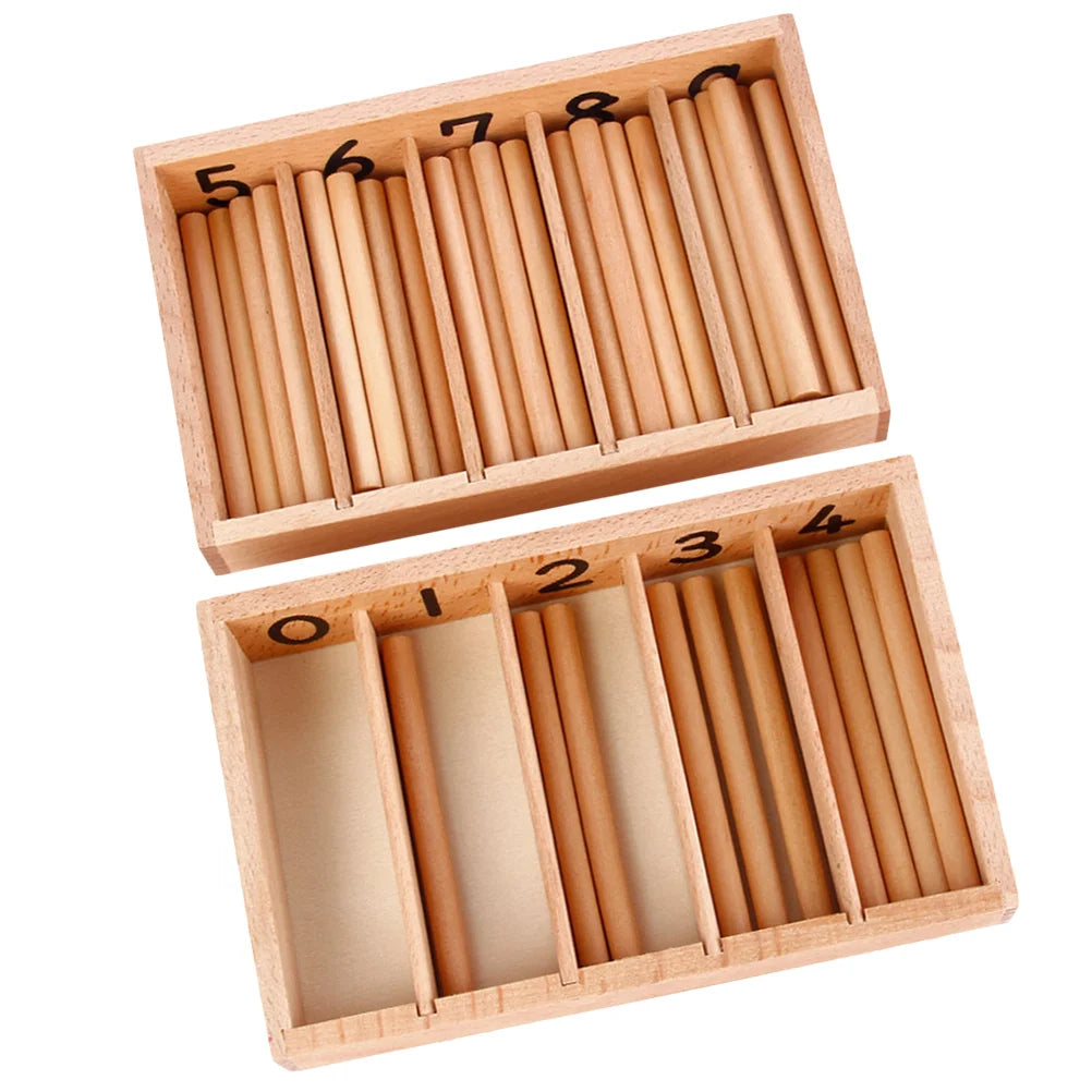 1 Set Counting Wooden Counting Rods with Storage Box Calculation Math Educational for Kids Children